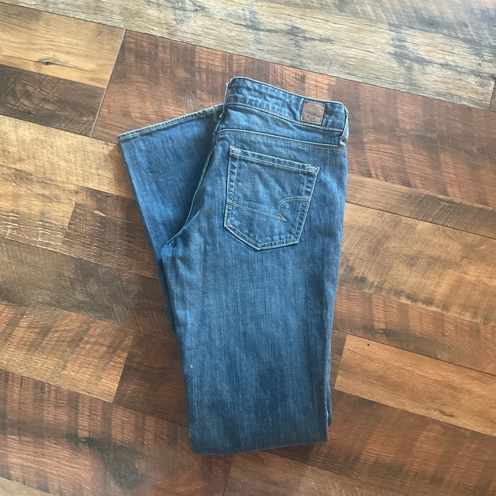 Vintage American Eagle 77 Straight Low Rise Jeans 4